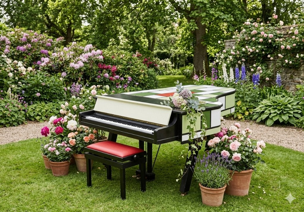 Vleugelpiano ter decoratie, Enlèvement