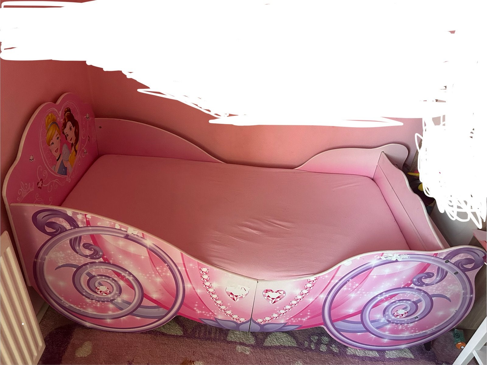 Prinsessen bed voor 5-8 jarigen, Kinderen en Baby's, Ophalen, Gebruikt, Matras
