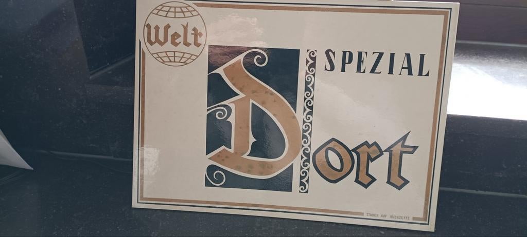 Reklaam bord spezial Dort  Welt Scaldis br HINGENE WIT, Collections, Enlèvement ou Envoi