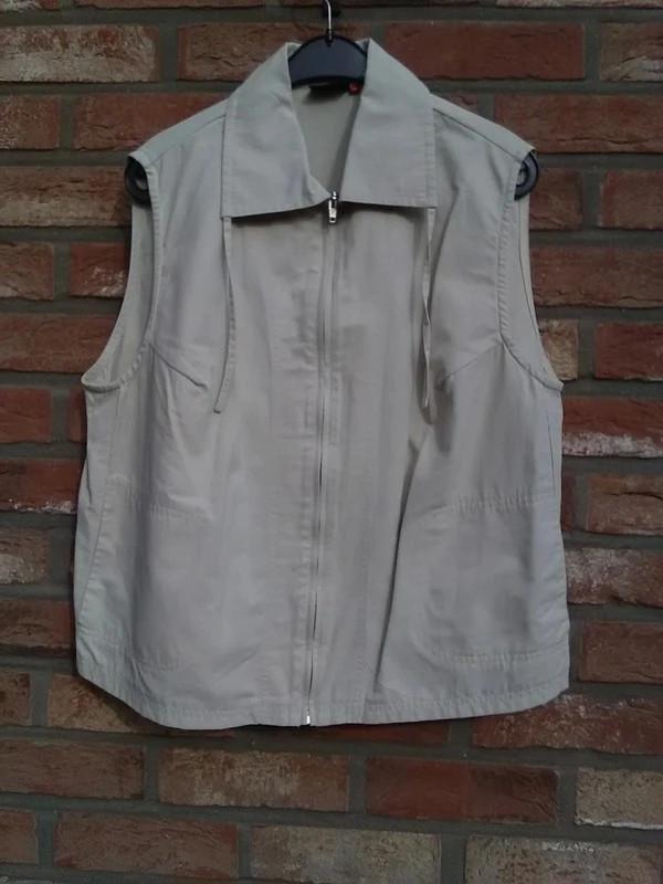 Beige jas zonder mouwen Cicerone 48, Kleding | Dames, Cicerone, Beige, Maat 46/48 (XL) of groter, Ophalen of Verzenden