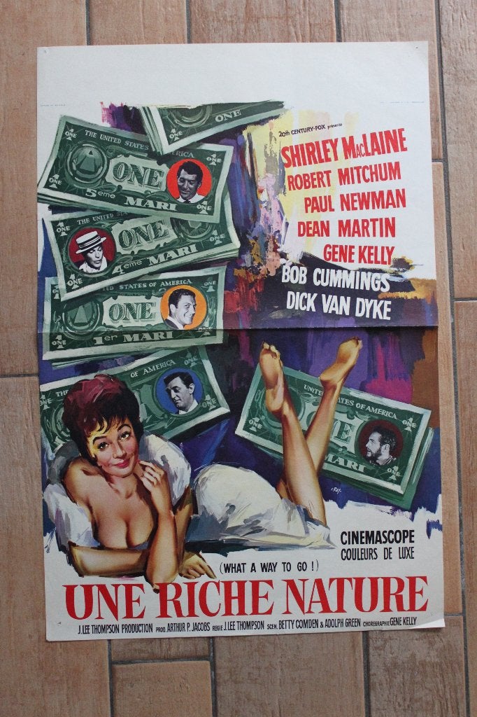 filmaffiche Dean Martin What A Way To Go 1964 filmposter, Enlèvement ou Envoi, Rectangulaire vertical, A1 jusqu'à A3, Comme neuf