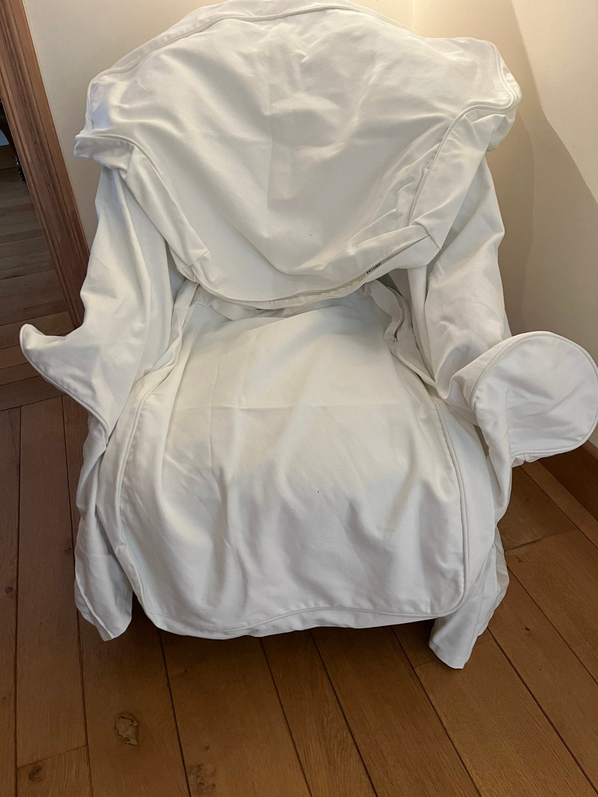 Housse blanche fauteuil Ektorp, Enlèvement, Comme neuf