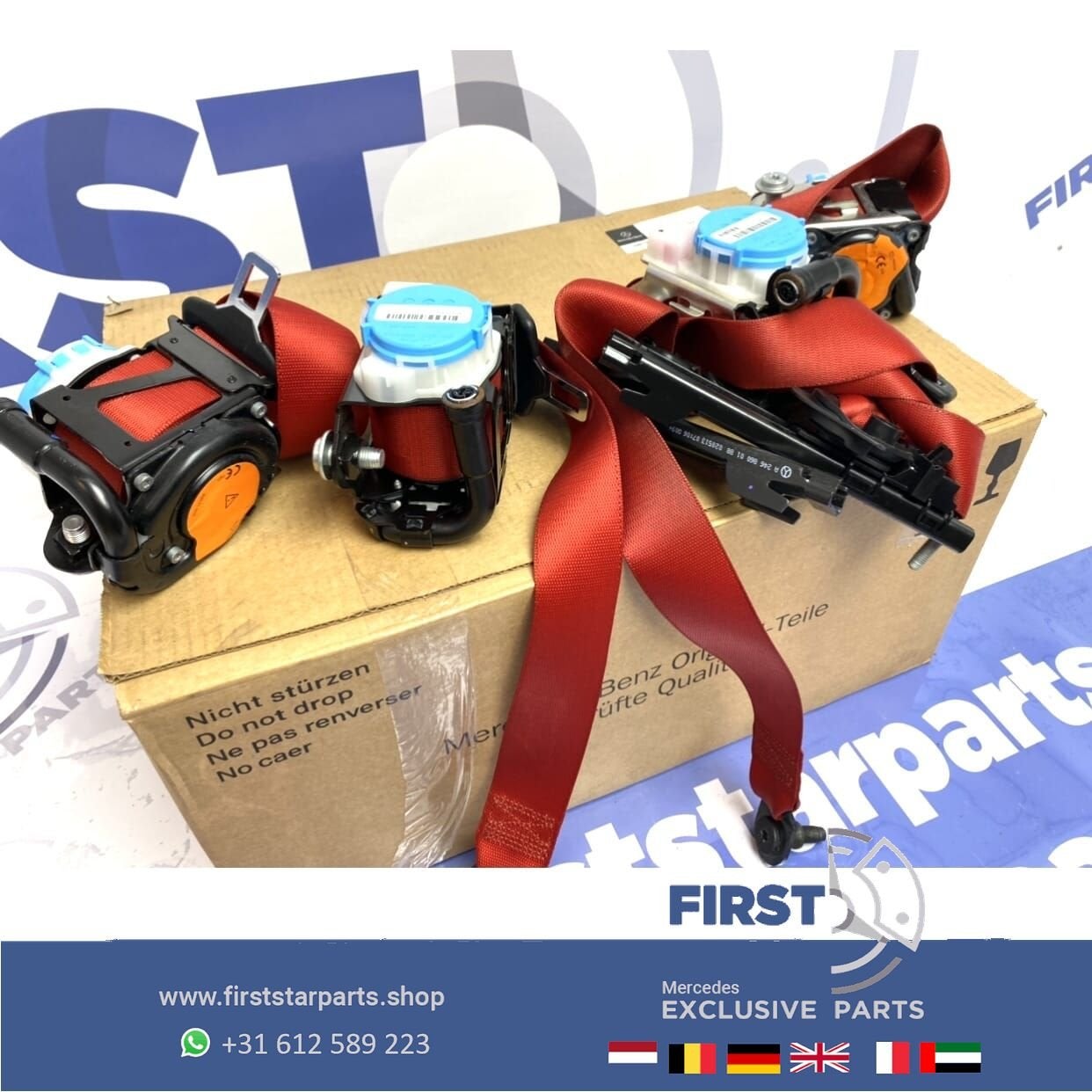A45 CLA45 GLA45 AMG GORDEL SET ROOD origineel Mercedes A KLA, Gebruikt, -, Ophalen of Verzenden, -
