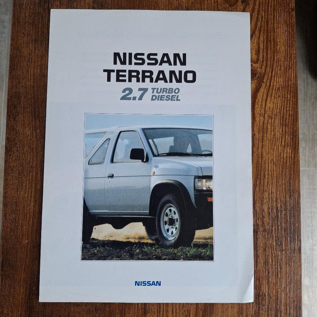 NISSAN  TERRANO  2.7 Turbo Diesel  01/89, Boeken, Auto's | Folders en Tijdschriften, Ophalen of Verzenden, Nieuw, Nissan
