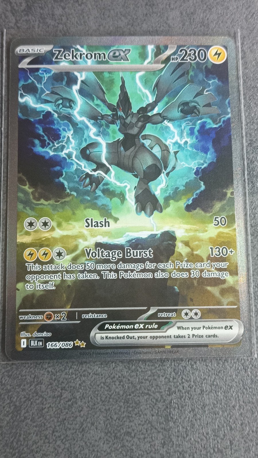 Zekrom Black Bolt EX ,#166/86, Enlèvement ou Envoi, Neuf, Cartes en vrac, Foil