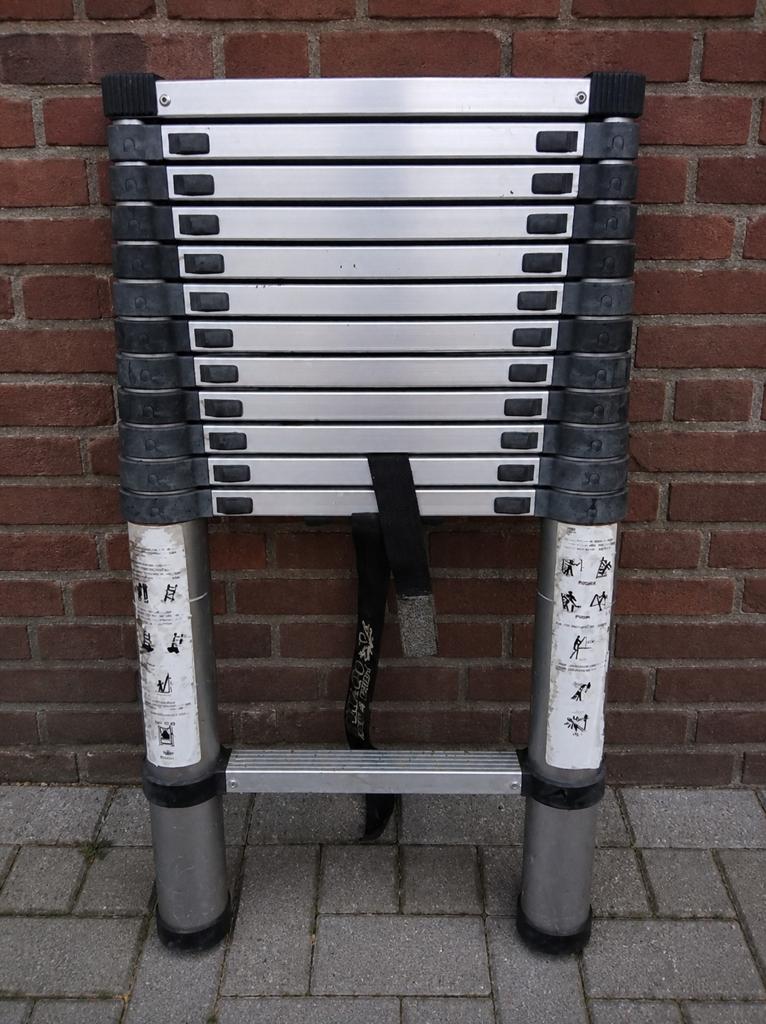 Telescopische ladder, Doe-het-zelf en Bouw, Ladders en Trappen, Ophalen, Ladder