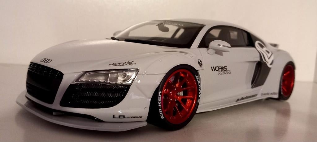 1/18 Audi R8 5.2 V10 Liberty Walk LB Works 2019 GT SPIRIT, Ophalen, Nieuw, Auto, Overige merken