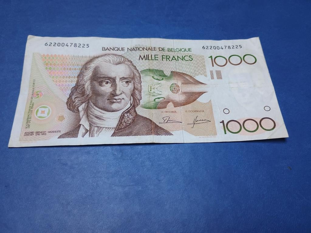 1000 frank Grety Godeau/Dasin, Postzegels en Munten, Bankbiljetten | België, Ophalen of Verzenden