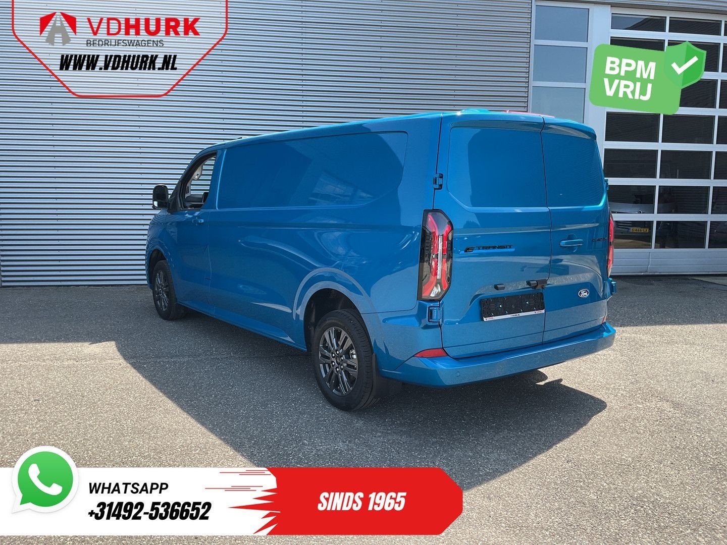 Ford E-Transit Custom 218 pk 330 km WLTP L2 Limited B&O/ Ada, Auto's, Automaat, Blauw, Ford, Te koop