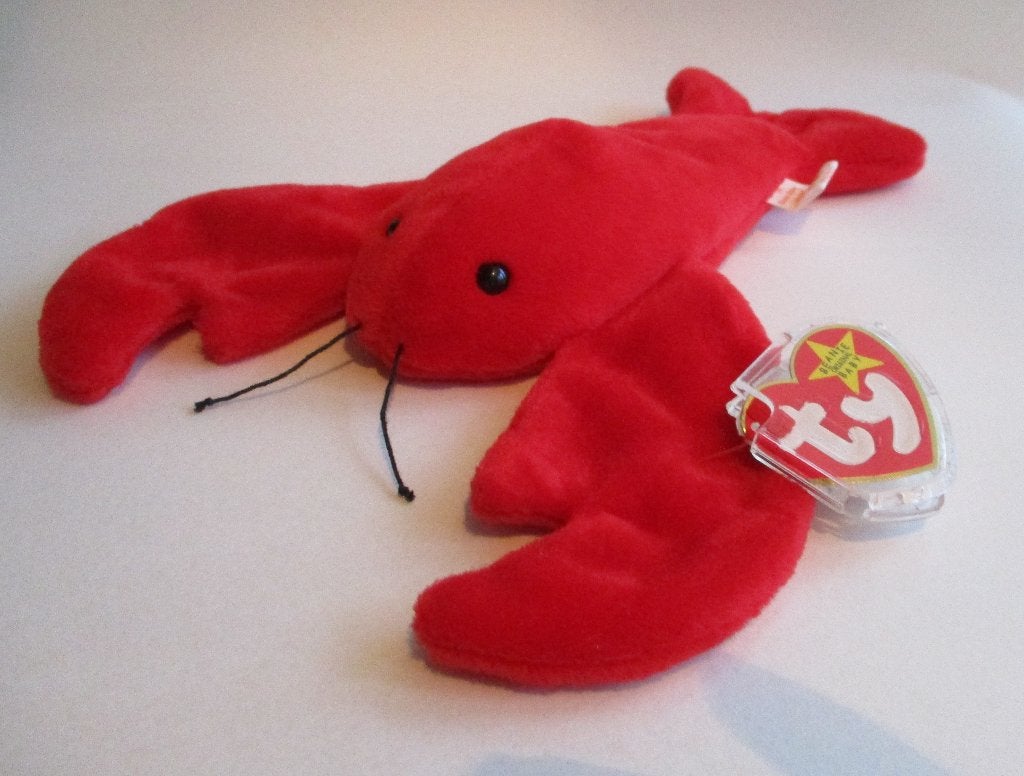 BEANIE BABIES: 142-PINCHERS-1993-LOBSTER -EXCELLENT-VINTAGE, Neuf, Overige karakters, Rouge, Moyen (20 à 80 cm)