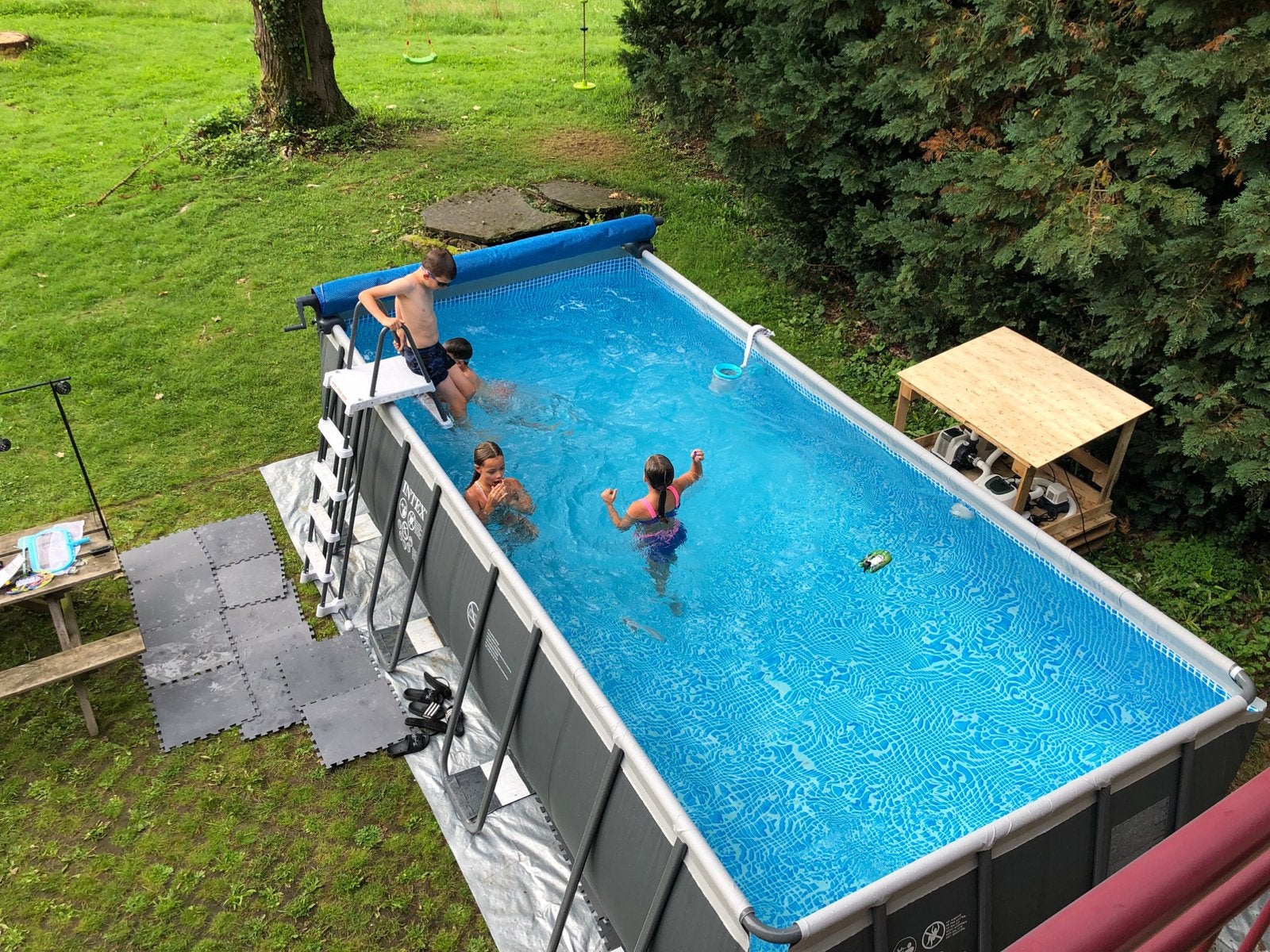 Intex Ultra XTR Zwembad 549x274x132 cm + Alle accesoires, 200 tot 300 cm, Zo goed als nieuw, Rechthoekig, Ophalen