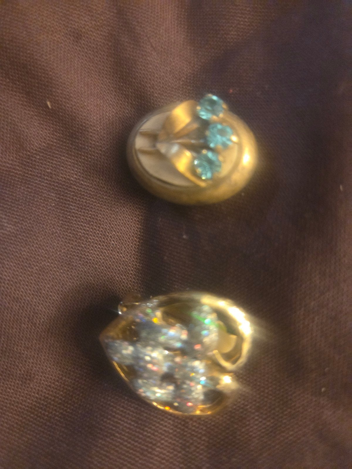 Diamanten in boucles d or maar 1 stuk van gevonden van 2, Ophalen of Verzenden