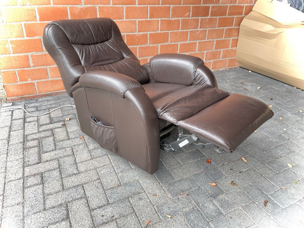 Elektrische relax zetel / zeer goede staat, Huis en Inrichting, Ophalen, Gebruikt, Leer