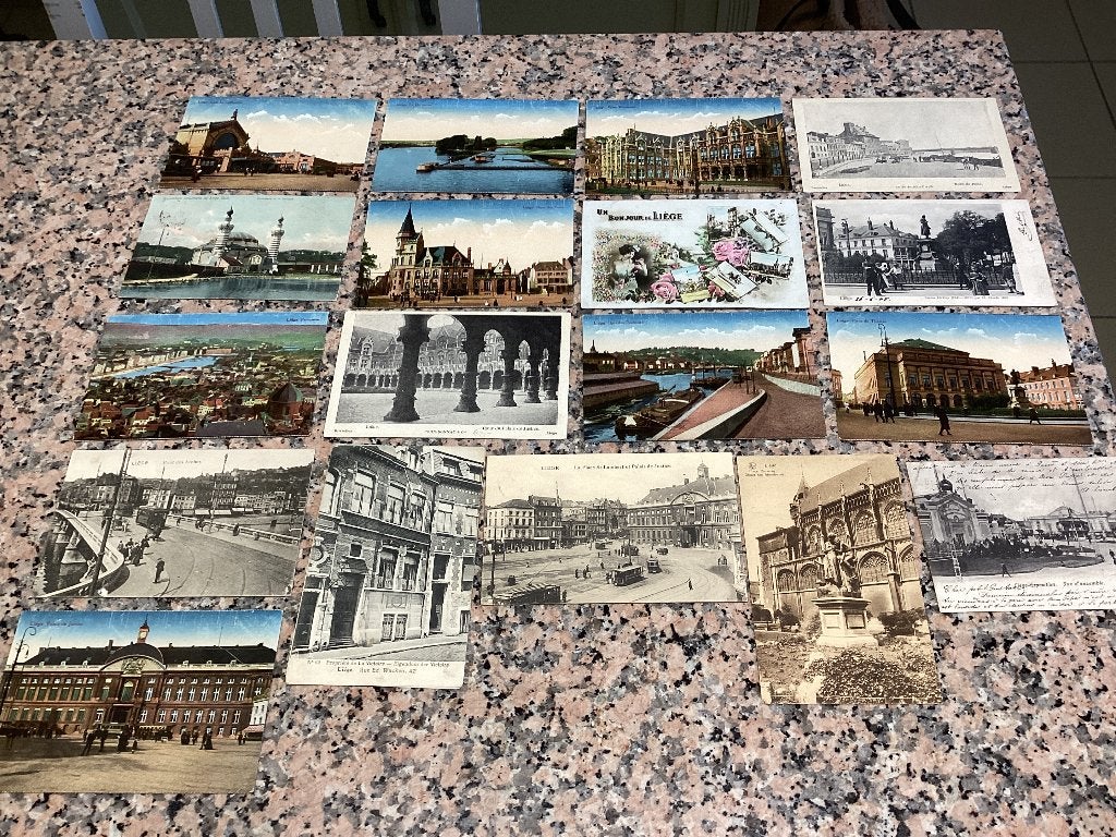 Lot 18 cartes postales anciennes LIÈGE, Enlèvement ou Envoi, Avant 1920, Affranchie, Liège