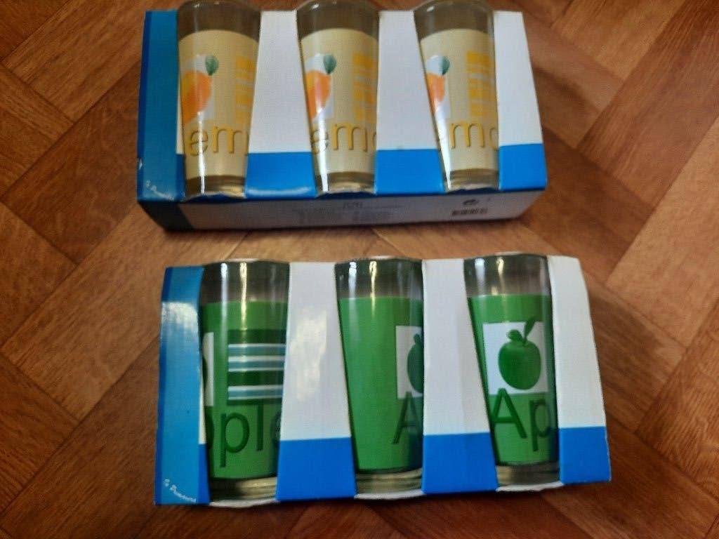 nieuwe sets 3 sier glazen lemon of appel "Roma" ., Enlèvement ou Envoi, Neuf