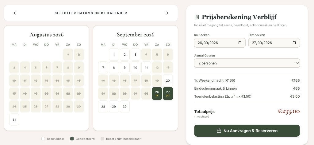 Website voor je vakantiehuis, Vacances