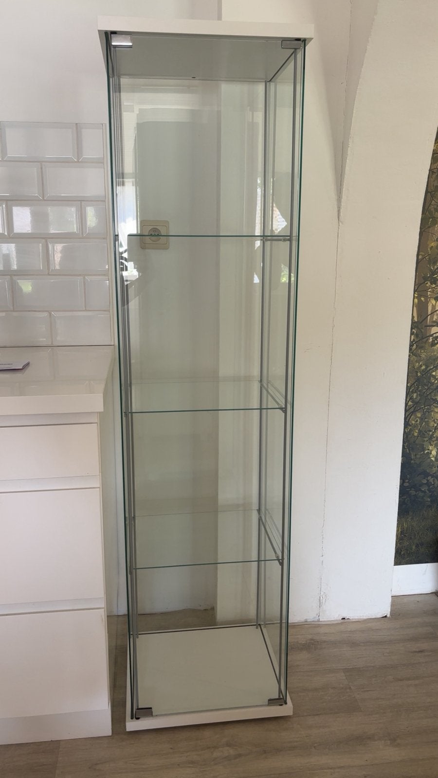 Vitrine verre blanche, Enlèvement, Utilisé, Verre