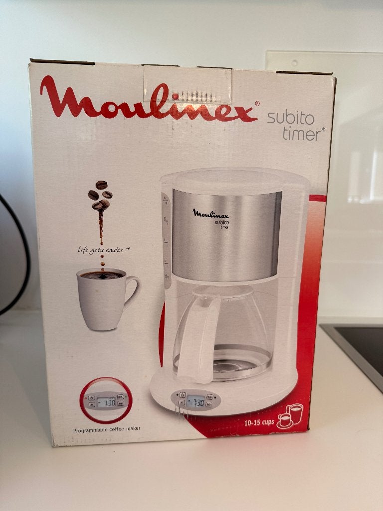 NEUF Cafetière programmable Moulinex Subito Timer – 1,25L, Electroménager, Enlèvement