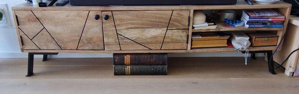 TV Stand Solid Mango Wood, Ophalen