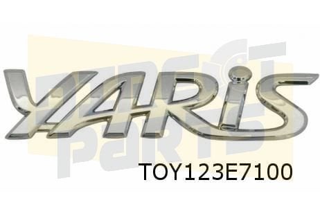 Toyota Yaris (P13) embleem tekst ''Yaris'' achterzijde Origi, -, Verzenden, -, Nieuw