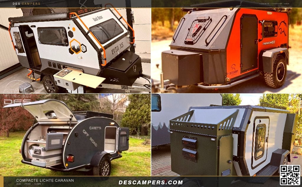 Compacte Lichte Caravan nodig?| VITA XS | DECAMP X1 |Caretta, Caravanes & Camping, Autres marques, Entreprise, 500 - 750 kg, Réfrigérateur