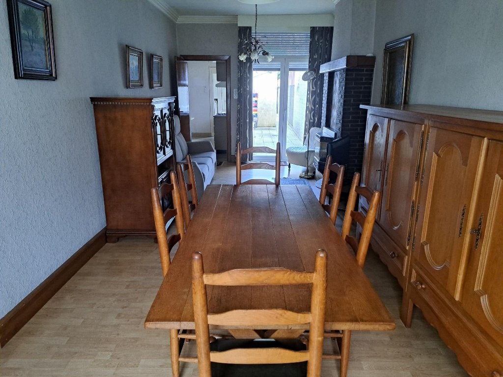 eetkamertafel met 6 stoelen, Ophalen, Gebruikt, 4 tot 6 stoelen