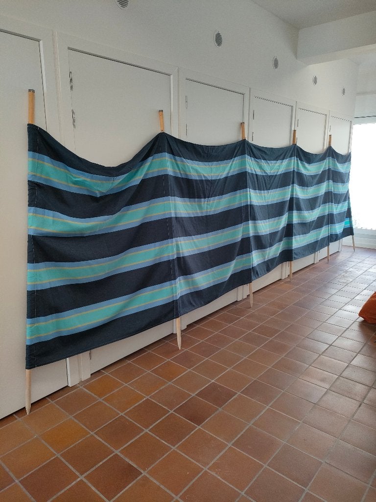 Windscherm Beaufort (strand of camping), Caravans en Kamperen, Ophalen, Uittrekbaar, Zo goed als nieuw