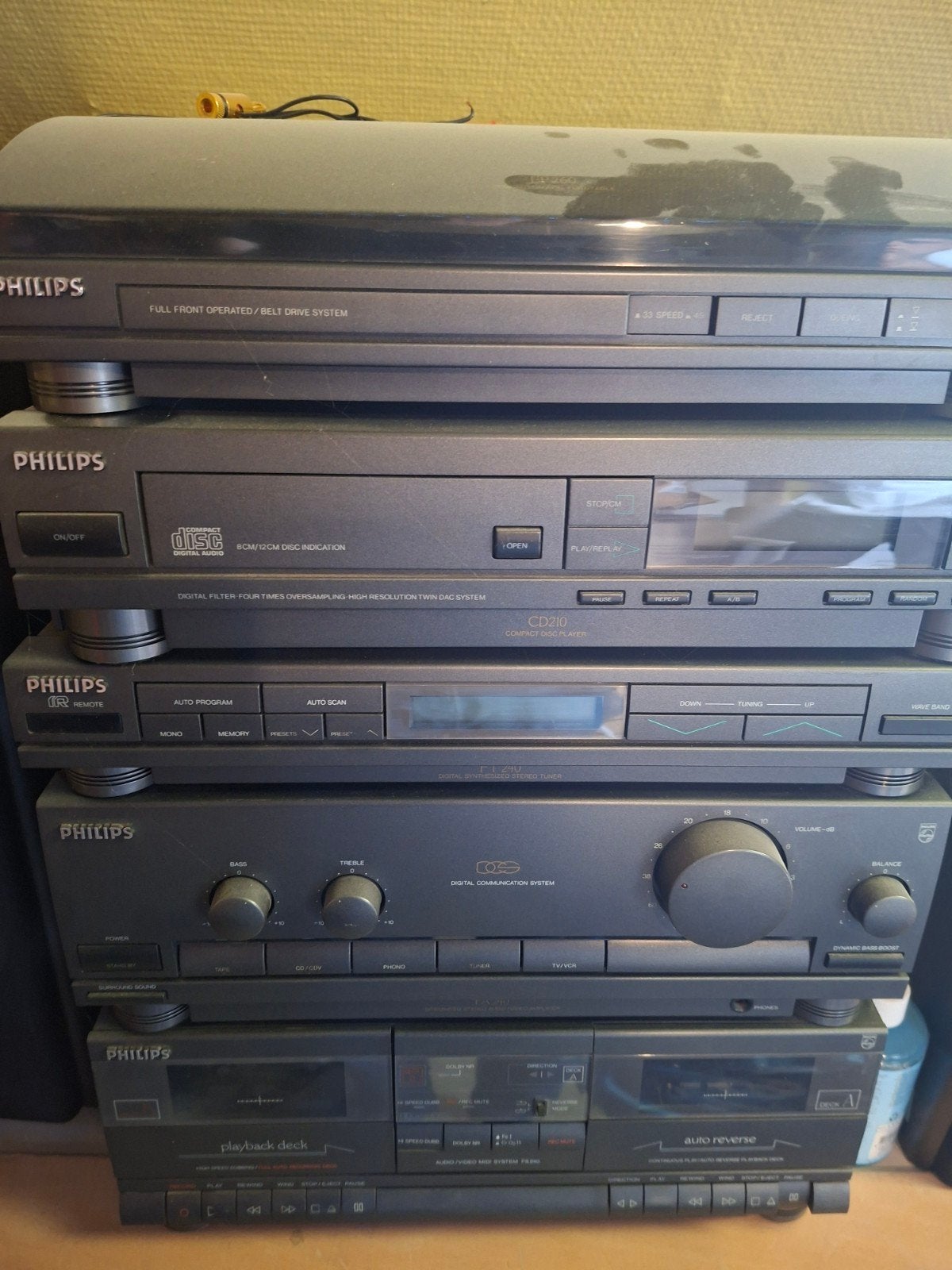 Complete vintage Philips HiFi Stereo Set (Platenspeler, CD,, Ophalen, Cassettedeck, Philips, Losse componenten
