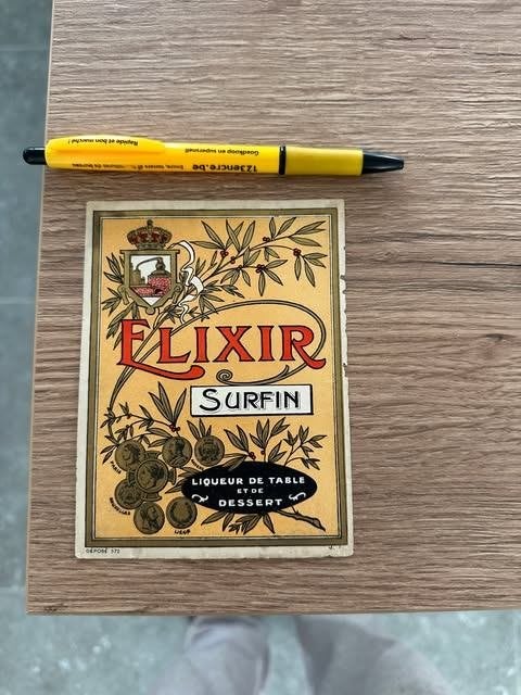 etiket label Elixir Surfin, Ophalen of Verzenden, Overige typen