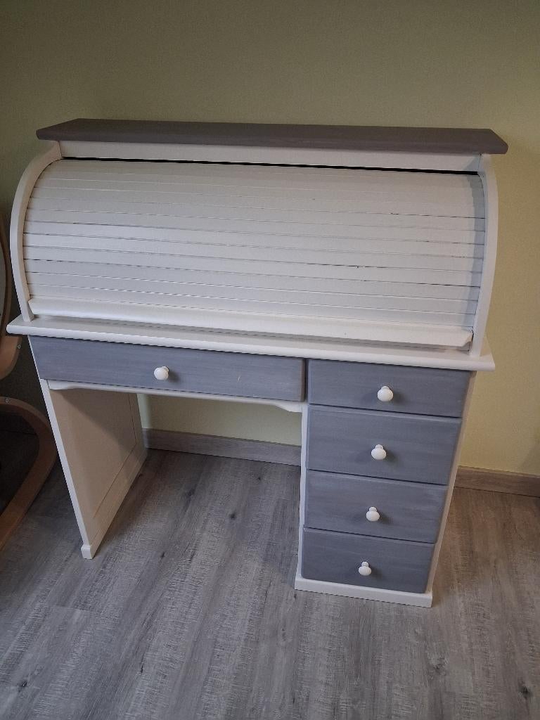 Heel mooie bureau met schuifjes en rolluik, Maison & Meubles, Bureaux, Comme neuf, Bois, Enlèvement