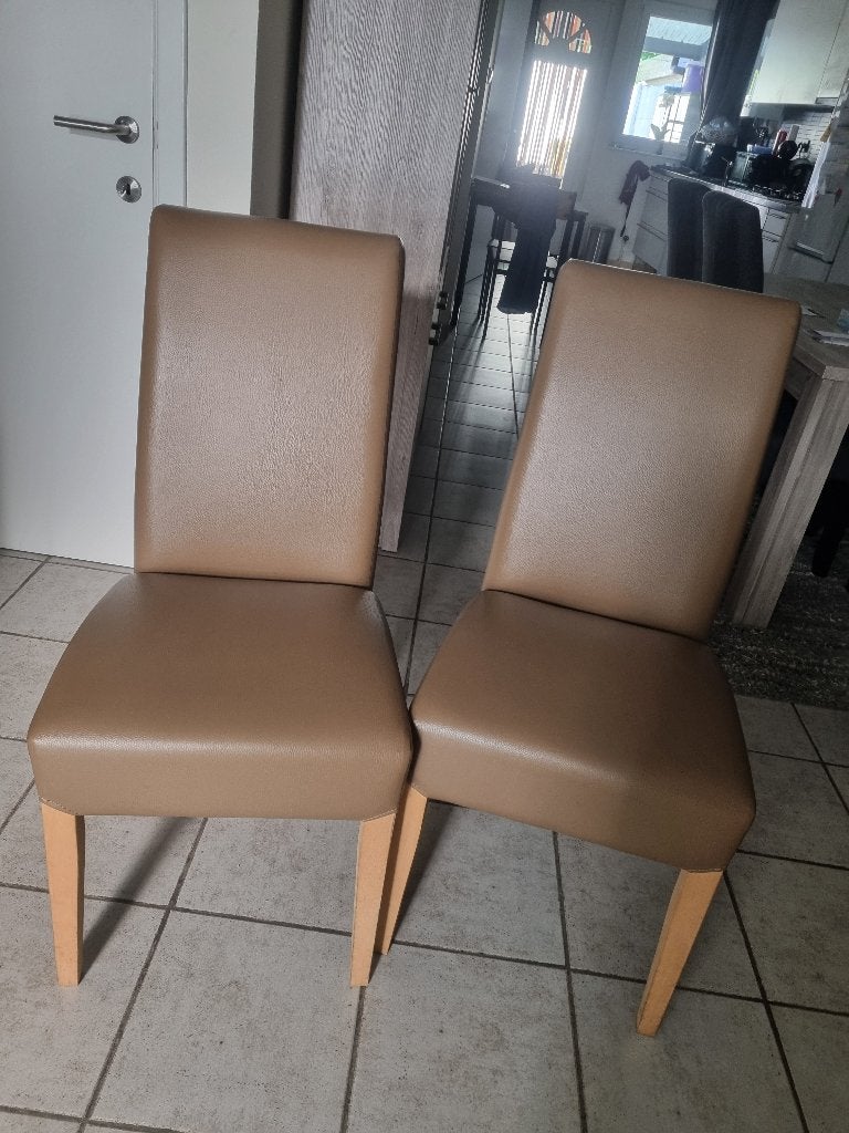 Eetkamer stoelen  6 stuks, Huis en Inrichting, Stoelen, Bruin, Vijf, Zes of meer stoelen, Ophalen, Hout