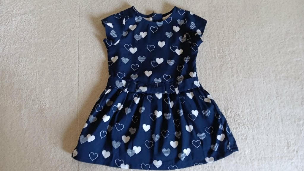 Jurk Maat 68 gevoerd, lichte en zachte stof Bel&Bo, Kinderen en Baby's, Babykleding | Maat 68, Ophalen, Meisje, Jurkje of Rokje