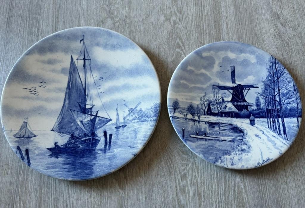 Decoratieve blauw/wit borden, Ophalen of Verzenden