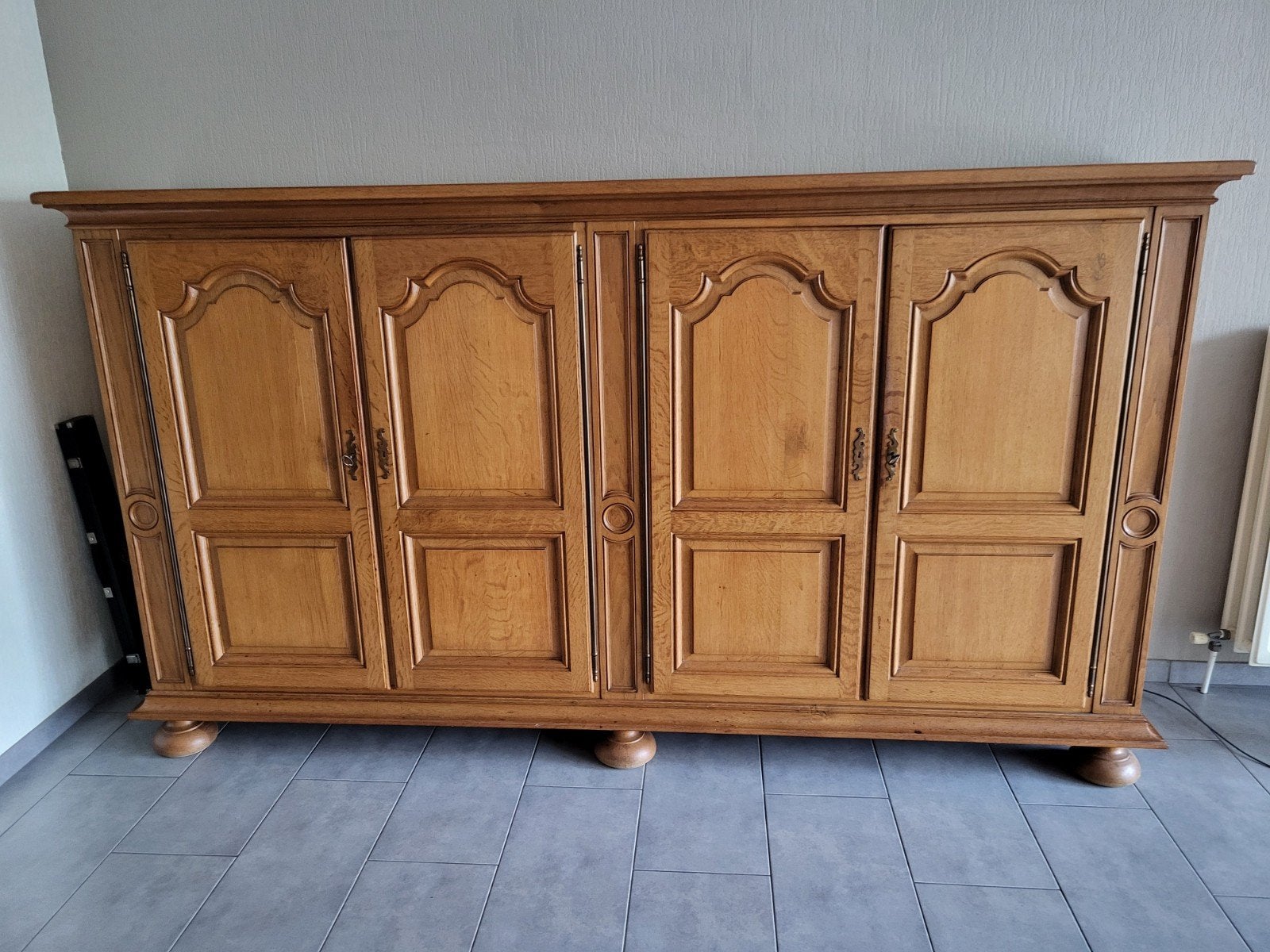 eiken kast, Antiek, Avec porte(s), 200 cm ou plus, Enlèvement