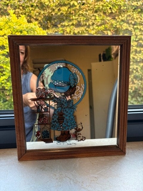 Miroir vintage, Enlèvement ou Envoi, Moins de 100 cm, Comme neuf, Rectangulaire