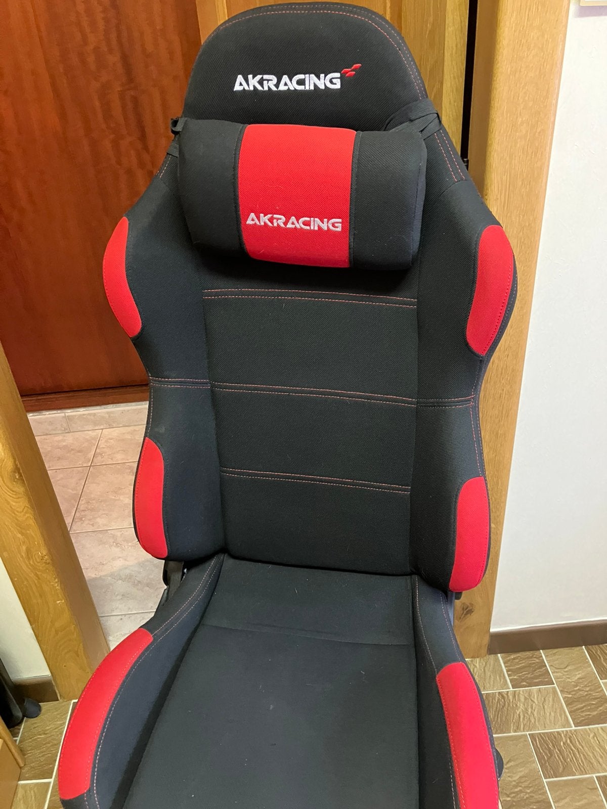 Chaise de jeu AKRacing - Noir/Rouge - Réglable + Coussin, Enlèvement, Rouge