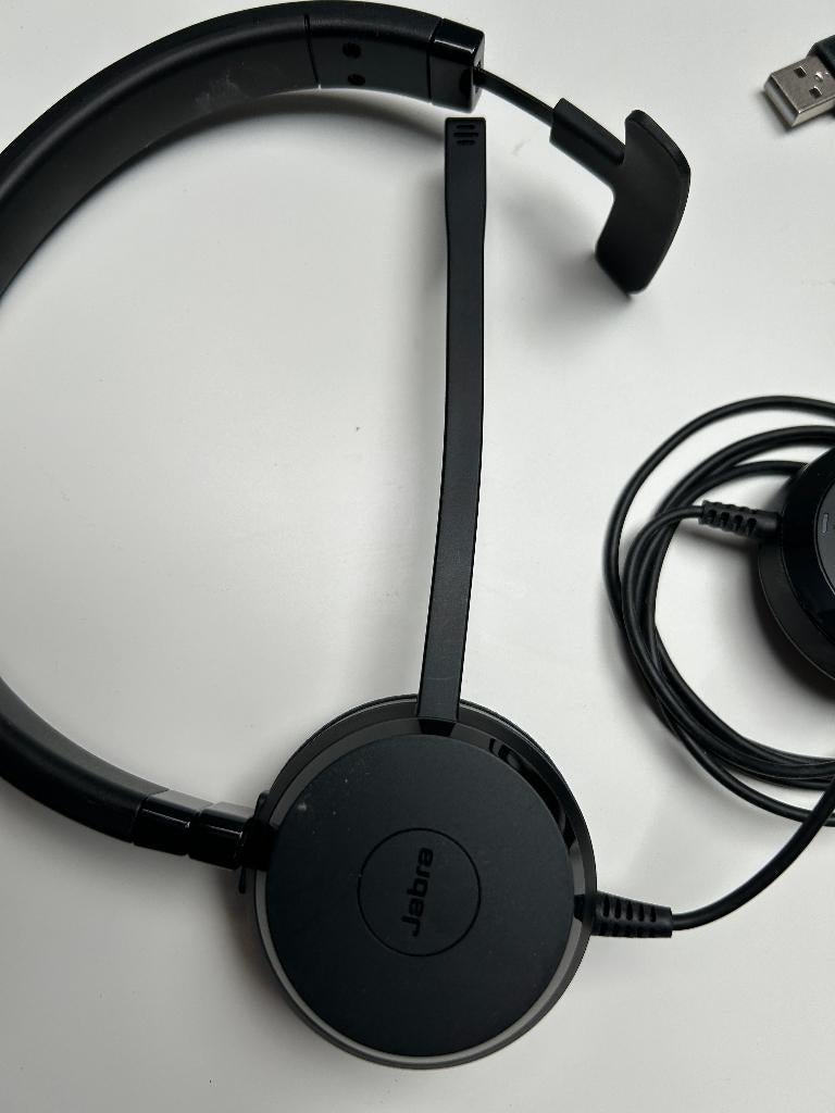Casque audio Jabra Evolve 20 USB, Enlèvement ou Envoi, Fonction muet du microphone, Comme neuf, Over-ear