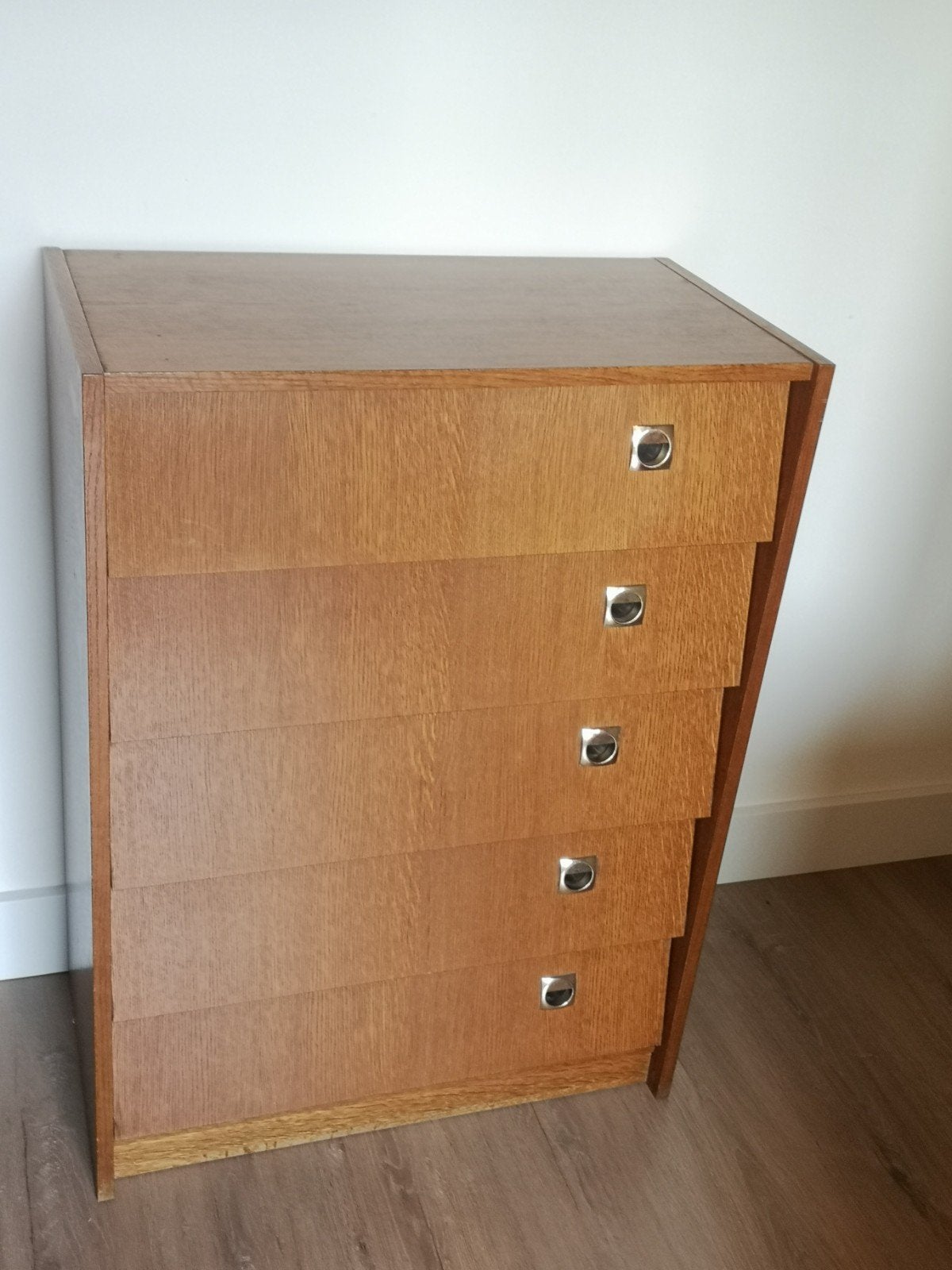 vintage teak fineer schoenkastje, Huis en Inrichting, Ophalen