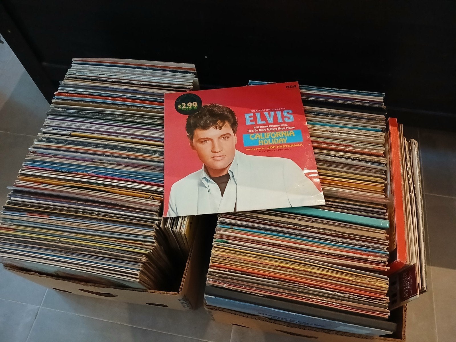 Lot de +/- 300 disques vinyles, Enlèvement, LP