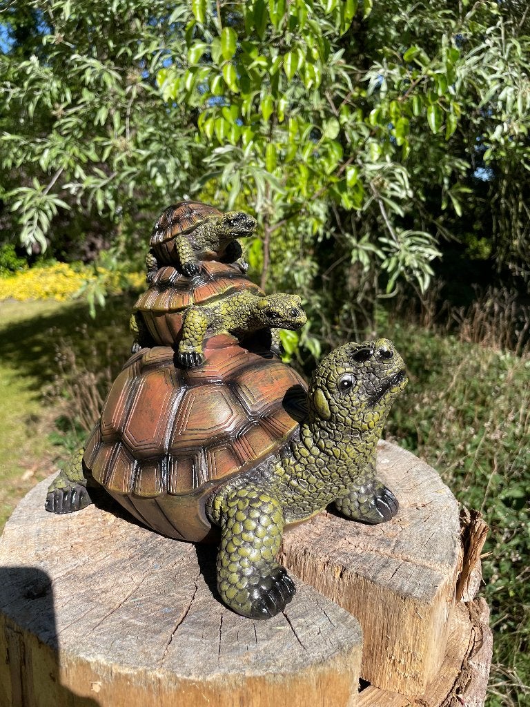 Baby 2x schildpad, gazon, tuin, vijver, 30 cm, Verzenden, Nieuw, Kunststof, Dierenbeeld