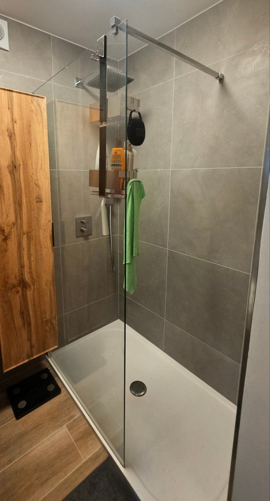 Paroi de douche en verre de 1200mm sur 2000mm, Enlèvement, Neuf