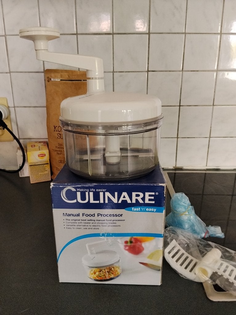 Culinare Manual Food Processor (Handmatige Keukenmachine), Huis en Inrichting, Ophalen, Overige typen, Kunststof, Nieuw