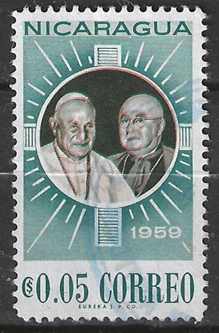 Nicaragua 1959 - Yvert 841 - Kardinaal Joseph Spellman (ST), Verzenden, Gestempeld
