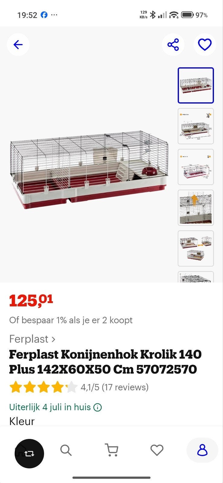 Konijnen kooi, Enlèvement, Cage