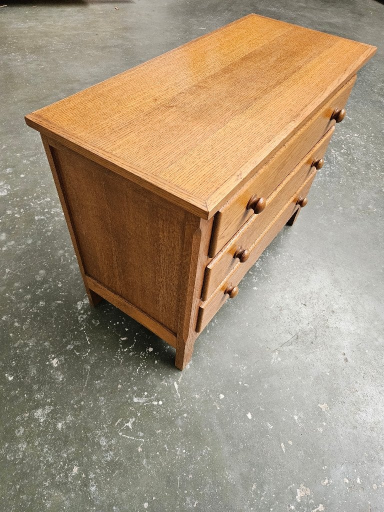 Armoire commode 3 tiroirs en bois massif, 3 ou 4 tiroirs, 25 à 50 cm, Moins de 100 cm, Pin