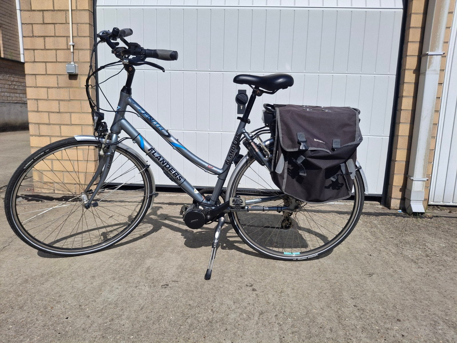 1 aluminium fiets met zelf geplaatste Bavang motor., Vélos & Vélomoteurs, Autres marques, Frein sur jante, Moins de 10 vitesses