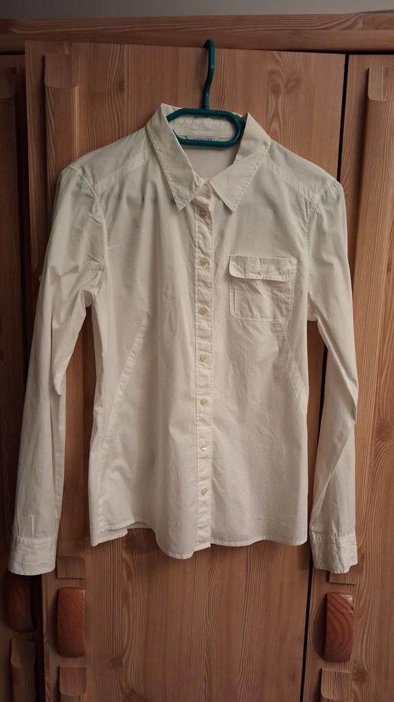 Witte damesblouse Turnover maat 42, Kleding | Dames, Wit, Maat 42/44 (L), Nieuw, Turnover