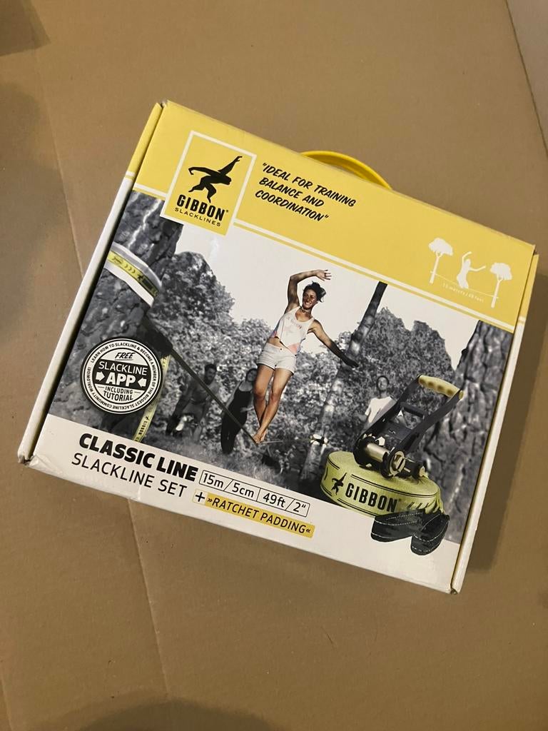 Gibbon classic slackline set, Sport en Fitness, Ophalen, Nieuw, Klimsport-accessoire