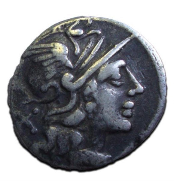 Romeinse Republiek - Decimius Flavus (Denarius, 150 BC), Ophalen of Verzenden, Losse munt, Zilver