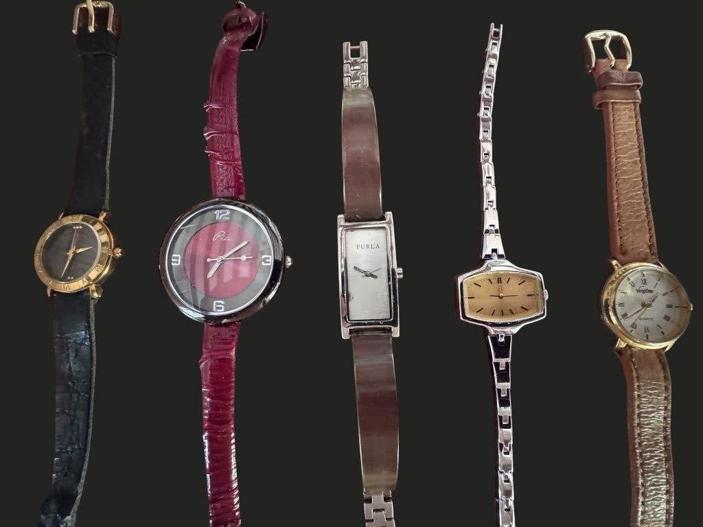 Partij 10x Merkhorloges voor Onderdelen / Reparatie, Handtassen en Accessoires, Horloges | Dames, Overige merken, Zakhorloge, Staal